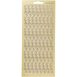 Stickers, gold, borders, 10x23 cm, 1 sheet [HOB-170060]