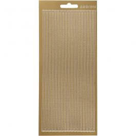 Stickers, gold, borders, 10x23 cm, 1 sheet [HOB-170167]