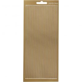 Stickers, gold, borders, 10x23 cm, 1 sheet [HOB-170169]