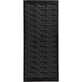 Stickers, black, menu, 10x23 cm, 1 sheet [HOB-170263]