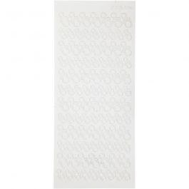 Stickers, white, dummies, 10x23 cm, 1 sheet [HOB-170285]