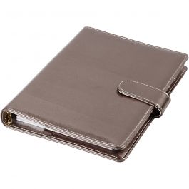 Planner, dark grey metallic, size 19x23,5x4 cm, ring folder, 1 pc [HOB-192649]