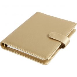 Planner, gold, size 19x23,5x4 cm, ring folder, 1 pc [HOB-192651]
