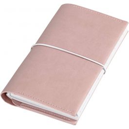 Planner, rose, size 10x18x1,5 cm, elastic closure, 1 pc [HOB-192663]