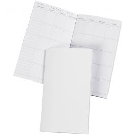 Notebook, white, size 9,5x16,6 cm, 34 , 100 g, 1 pc [HOB-192667]