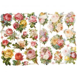 Vintage Die-Cuts, roses, 16,5x23,5 cm, 2 sheet/ 1 pack [HOB-19353]