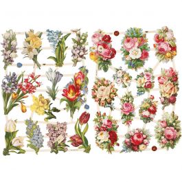 Vintage Die-Cuts, Spring Flower, 16,5x23,5 cm, 2 sheet/ 1 pack [HOB-19354]