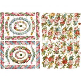 Vintage Die-Cuts, Piccoli fiori, 16,5x23,5 cm, 2 sheet/ 1 pack [HOB-19359]