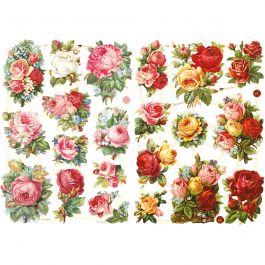 Vintage Die-Cuts, rose assortment, 16,5x23,5 cm, 2 sheet/ 1 pack [HOB-19360]