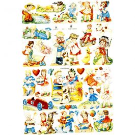 Vintage Die-Cuts, kids, 16,5x23,5 cm, 2 sheet/ 1 pack [HOB-19362]