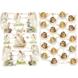 Vintage Die-Cuts, Nostalgic angels, 16,5x23,5 cm, 2 sheet/ 1 pack [HOB-19364]