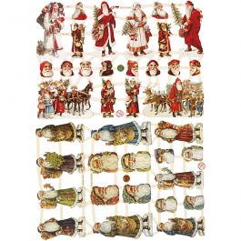 Vintage Die-Cuts, Santa Claus, 16,5x23,5 cm, 2 sheet/ 1 pack [HOB-19366]