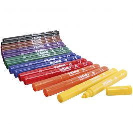 PRIMO Textile Markers, assorted colours, 12x8 pc/ 1 pack [HOB-701298]