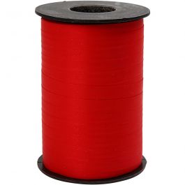 Curling Ribbon, W: 10 mm, red, matt, 250m