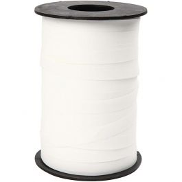 Curling Ribbon, W: 10 mm, white, matt, 250m