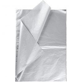 Tissue Paper, silver, 50x70 cm, 14 g, 6 sheet/ 1 pack [HOB-200892]