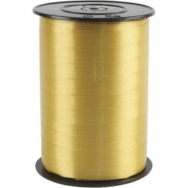 Curling Ribbon, W: 10 mm, gold, glossy, 250m