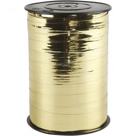 Curling Ribbon, W: 10 mm, metallic gold, 250m