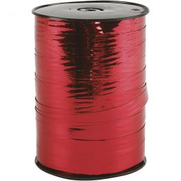 Curling Ribbon, W: 10 mm, metallic red, 250m