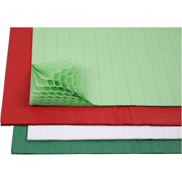 Honeycomb paper, assorted colours, 28x17,8 cm, 4x2 sheet/ 1 pack [HOB-204950]