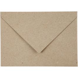 Recycled Envelopes, C6 11.5x16 cm,  120 g, natural, 50pcs [HOB20530]