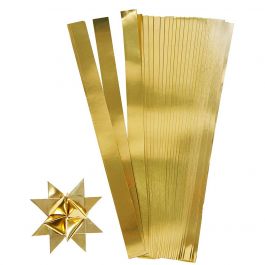 Paper Star Strips, gold, L: 45 cm, D: 4,5 cm, W: 10 mm, 100 strips/ 1 pack [HOB-20713]