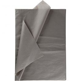 Tissue paper, sheet 50x70 cm, 17 g, dark grey, 25sheet/ 1 pack [HOB-20815]