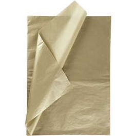 Tissue Paper, sheet 50x70 cm,  14 g, gold, 25sheets [HOB20817]