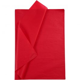 Tissue paper, sheet 50x70 cm, 17 g, red, 25sheet/ 1 pack [HOB-20863]