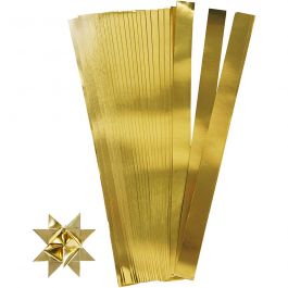 Paper Star Strips, gold, L: 45 cm, D: 6,5 cm, W: 15 mm, 100 strips/ 1 pack [HOB-20937]