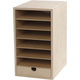 Paper Storage Unit, H: 31,5 cm, depth 24,5 cm, W: 18 cm, A5, 1 pc [HOB-21005]