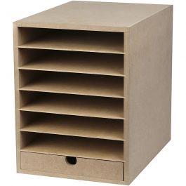 Paper Storage Unit, H: 31,5 cm, depth 32 cm, W: 24,3 cm, A4, 1 pc [HOB-21008]