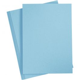 Card, sky blue, A4, 210x297 mm, 210 g, 10 sheet/ 1 pack [HOB-21185]