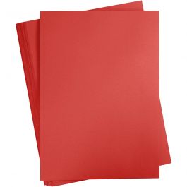 Card, pillar box red, A2, 420x600 mm, 180 g, 100 sheet/ 1 pack [HOB-21314]