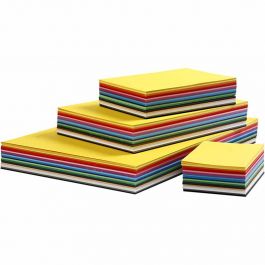 Creative Card, assorted colours, A2,A3,A4,A5,A6, 180 g, 1800 ass sheets/ 1 pack [HOB-21420]