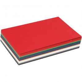 Christmas Card, assorted colours, A6, 105x148 mm, 180 g, 120 ass sheets/ 1 pack [HOB-214460]
