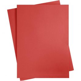 Card, pillar box red, A2, 420x600 mm, 180 g, 10 sheet/ 1 pack [HOB-21514]