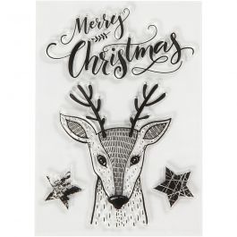 Silicone Motives, reindeer, size 10,5x15 cm, 1 sheet [HOB-21582]