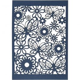 Lace Patterned cardboard, blue, 10,5x15 cm, 200 g, 10 pc/ 1 pack [HOB-216914]