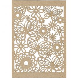 Lace Patterned cardboard, natural, 10,5x15 cm, 200 g, 10 pc/ 1 pack [HOB-216916]