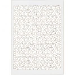 Lace Patterned cardboard, white, 10,5x15 cm, 200 g, 10 pc/ 1 pack [HOB-216922]