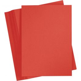Card, pillar box red, A4, 210x297 mm, 180 g, 100 sheet/ 1 pack [HOB-21714]