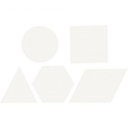 Embroidery card, white, size 10-17 cm, 230 g, 20 pc/ 1 pack [HOB-21949]