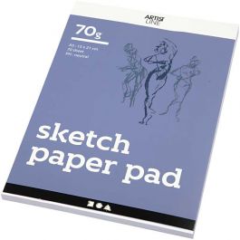 Drawing Paper Pad, white, A5, 148x210 mm, 70 g, 70 sheet/ 1 pack [HOB-22102]