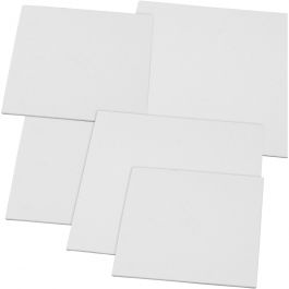 Canvas Panels, white, size 15x15+20x20 cm, 280 g, 80 pc/ 1 pack [HOB-225039]