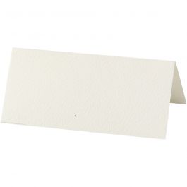 Table place cards, size 9x4 cm, 220 g, off-white, 20pc/ 1 pack [HOB-228722]