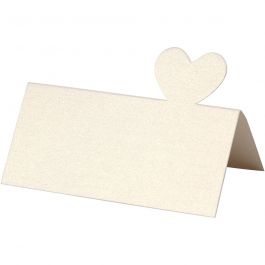 Place Cards, off-white, size 8x8,5 mm, 120 g, 20 pc/ 1 pack [HOB-23049]