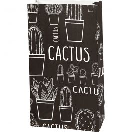Paper Bag, cactus, H: 21 cm, size 6x12 cm, 80 g, 8 pc/ 1 pack [HOB-231360]