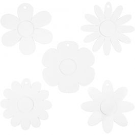 Flowers, D: 20 cm,  400 g, white, 15pcs