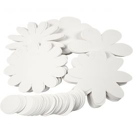 Flowers, D: 20 cm,  400 g, white, 100pcs